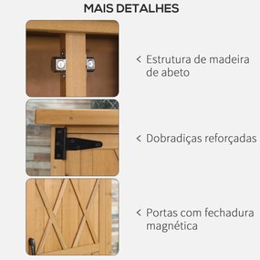 Armário de Jardim em Madeira com Teto Galvanizado – Armoire Bois – Nat