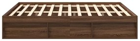 Estrutura de cama super king size 180x200 cm carvalho castanho