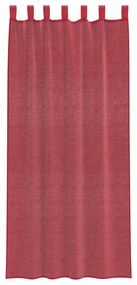 Cortinas de voile com laços 2 pcs vermelho tinto 140x245 cm