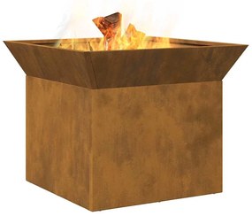 Fire Pit Ferro Enferrujado 50 x 50 x 40 cm Aço corten
