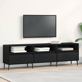 Cabide de TV vidaXL Carvalho Preto 150x30x44,5 cm Madeira de Engenhari