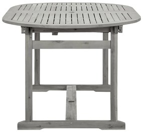 Mesa de jantar p/ jardim (160-240)x100x75 cm acácia maciça