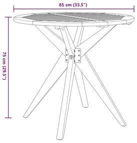 3 pcs conjunto de jantar para jardim madeira de acácia maciça