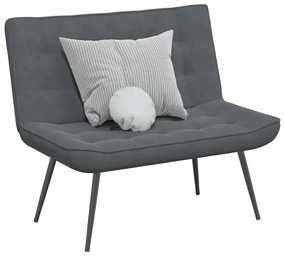 vidaXL Banco 110x74x84 cm veludo cinzento-escuro