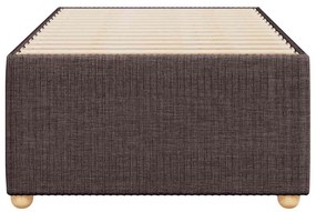 Estrutura de cama sem colchão 90x190 cm tecido castanho-escuro