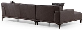 Sofá de Canto Petra – Antracite – 145 x 250 cm