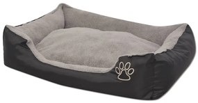 Cama para cães com almofada acolchoada tamanho L preto