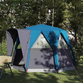 vidaXL Barraca Cabana com telhado Azul e Cinza 320 x 320 x 203 cm
