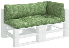Almofadões p/ móveis paletes 3 pcs tecido oxford padrão folhas