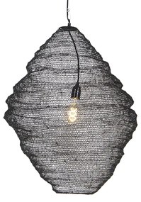 Candeeiro de suspensão oriental preto 60cm - Nidum Oriental