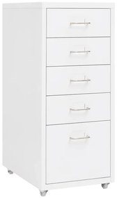 vidaXL Arquivador móvel 28x41x69 cm metal branco