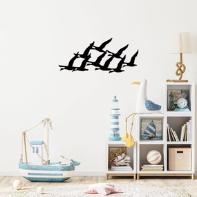 Acessório Decorativo de Parede Migrant Birds – Preto – 29 x 70 cm