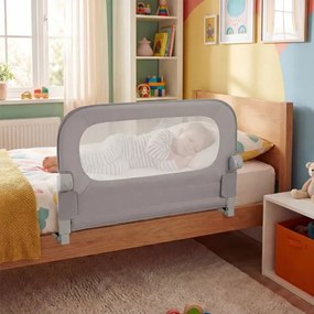 Barreira dobrável para camas infantis, altura ajustável com 80 x 30 x 60 cm, com capa removível em tecido Oxford, base em U, com correia e fivela, cin