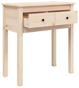 Mesa consola 70x35x75 cm madeira de pinho maciço
