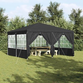 vidaXL Tenda para Festa com 8 Laterais Antracite 4x4 m PE
