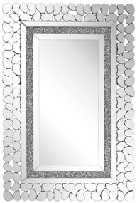 Espelho de parede 60 x 90 cm prateado PABU Beliani