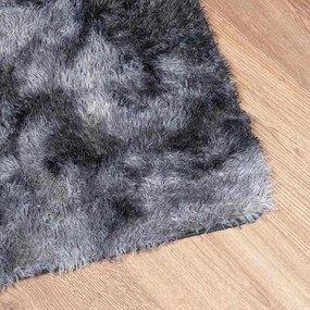 Tapete shaggy de pelo alto NAVARRA 80x150 cm cinzento-escuro