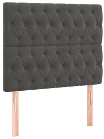 Estrutura de cama sem colchão 120x200 cm veludo cinzento-escuro