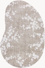 Tapete lavável em jacquard para interior e exterior de forma orgânica Sakura