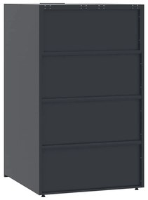 Abrigo para 2 caixotes do lixo 138x79x117 cm aço antracite