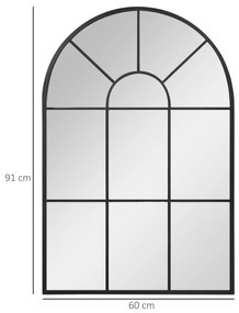 HOMCOM Espelho Decorativo de Parede 60x91 cm Espelho de Metal para Sal