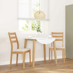 vidaXL Cadeiras de jantar com almofadões 2 pcs madeira maciça natural