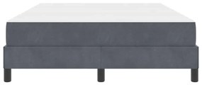 Cama box spring com colchão Cinza Escuro 140 x 200 cm Veludo