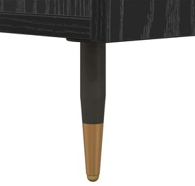 Gabinete para TV com prateleira Carvalho preto 150 x 30 x 50 cm