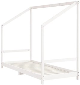 Estrutura de cama infantil 80x200 cm pinho maciço branco