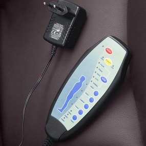 Cadeira de escritório Pacific com função de massagem em couro sintético castanho