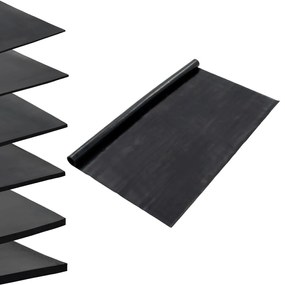 143956 vidaXL Tapete de borracha antiderrapante liso 1,2x5 m 1 mm