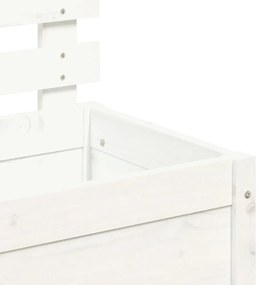 Vaso de jardim c/ suporte 79x39,5x114 cm pinho maciço branco
