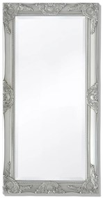 243681 vidaXL Espelho de parede, estilo barroco, 100x50 cm, prateado