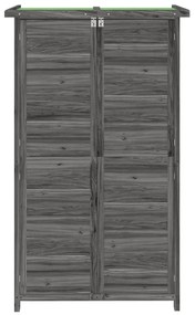 Abrigo p/ ferramentas jardim 83x57x140 cm pinho maciço cinzento