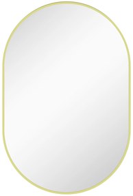 Espelho Casa de Banho 60x90 cm Espelho Decorativo de Parede com Estrutura de Alumínio Horizontal ou Vertical Dourado