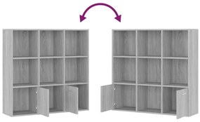 Estante 98x30x98 cm cor cinzento sonoma