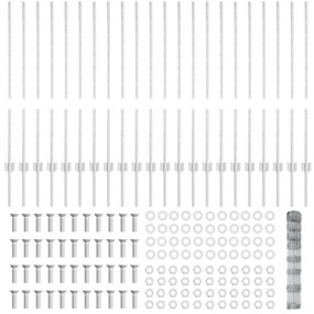 Posts de Cerca vidaXL 22 pcs U-Channel 100 cm Aço Galvanizado, Cerca d