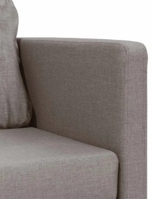 Sofá-cama sem pés 112x174x55 cm tecido cinza-acastanhado