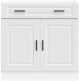 Armário base de cozinha Porto derivados de madeira branco