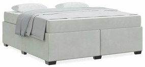 Estrutura de cama com colchão Cinzento-claro 180 x 200 cm