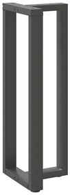 Pés para mesa de bar em forma de T, 2 peças, antracite, 50x35x(110-111