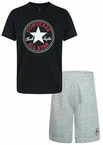 Conjunto Desportivo para Crianças Converse Core Tee Preto/cinzento 5-6 Anos