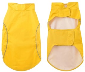 Capa de chuva para cães com tiras reflectoras amarelo XL