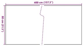 Tela de varanda 400x80 cm vime PE castanho-claro