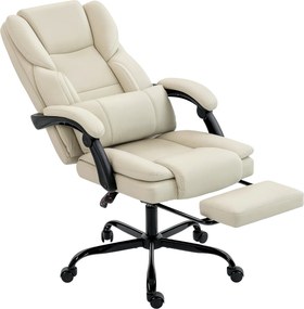 Cadeira de esritório Ergonómico, 67 x 65 x 119 cm, Encosto Reclinável, Bege