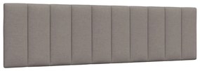 vidaXL Almofadão de cabeceira Hanko 180 cm tecido cinzento-acastanhado