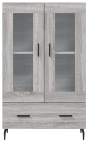 Armário alto derivados de madeira 69,5x31x115cm cinza sonoma