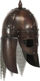 vidaXL Capacete soldado Viking réplica LARP aço cobre
