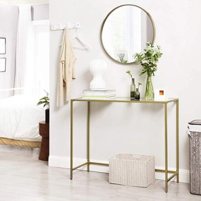 Mesa consola moderna 100 x 35 x 80 cm dourado