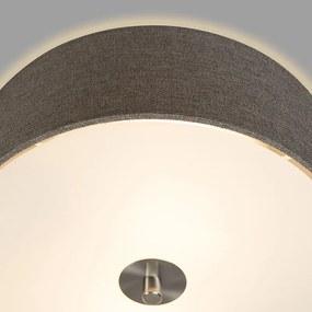 Candeeiro de teto rústico Taupe 30 cm - Drum Jute Country / Rústico,Moderno